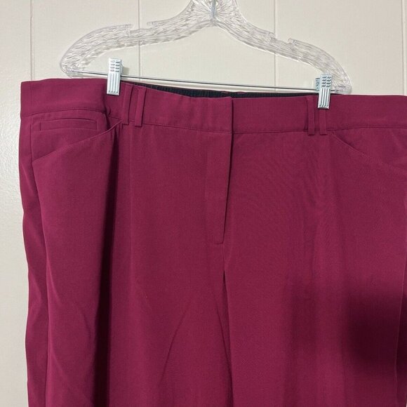 Lane Bryant Women's S Dress Pants Burgundy Size 26R EUC - Picture 3 of 7
